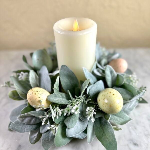 Easter Candle Wreaths Etsy