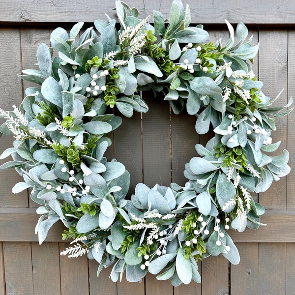 Lambs Ear Wreath Etsy