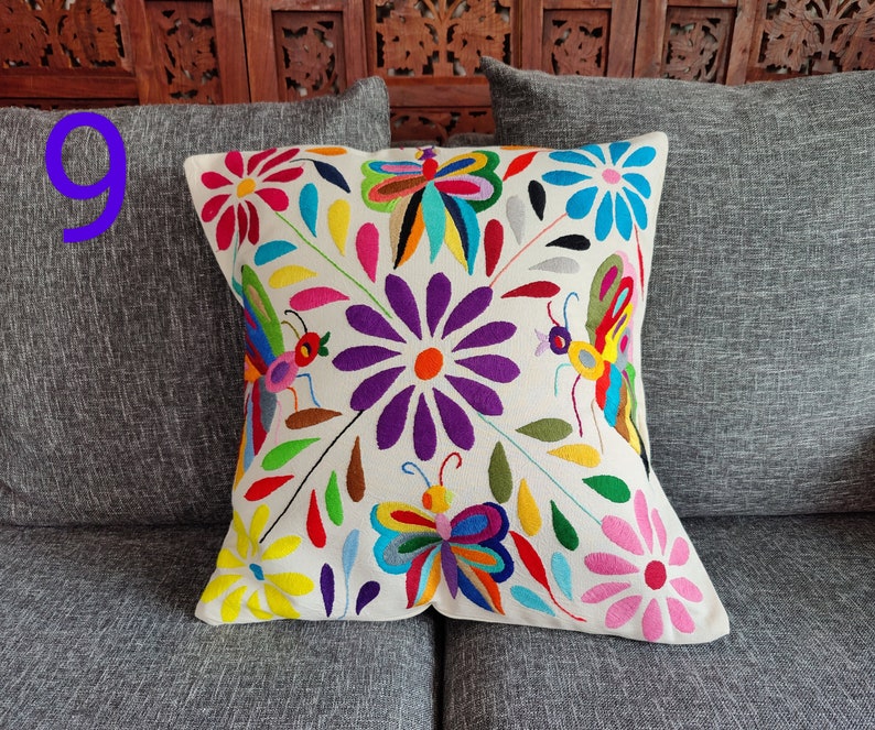 Beautiful Pillow Covers / Hand Embroidery / Otomi Embroidery / Etsy