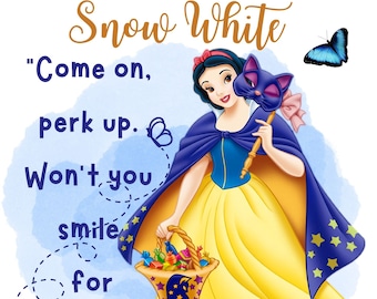 Snow White PNG Clipart Instant Digital Download For Tote Bags And T-shirts And 13 inch X 15 inch