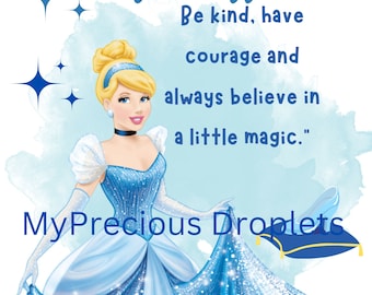 Cinderella PNG Clipart Instant Digital Download For Tote Bags And T-shirts And 13 inch X 15 inch