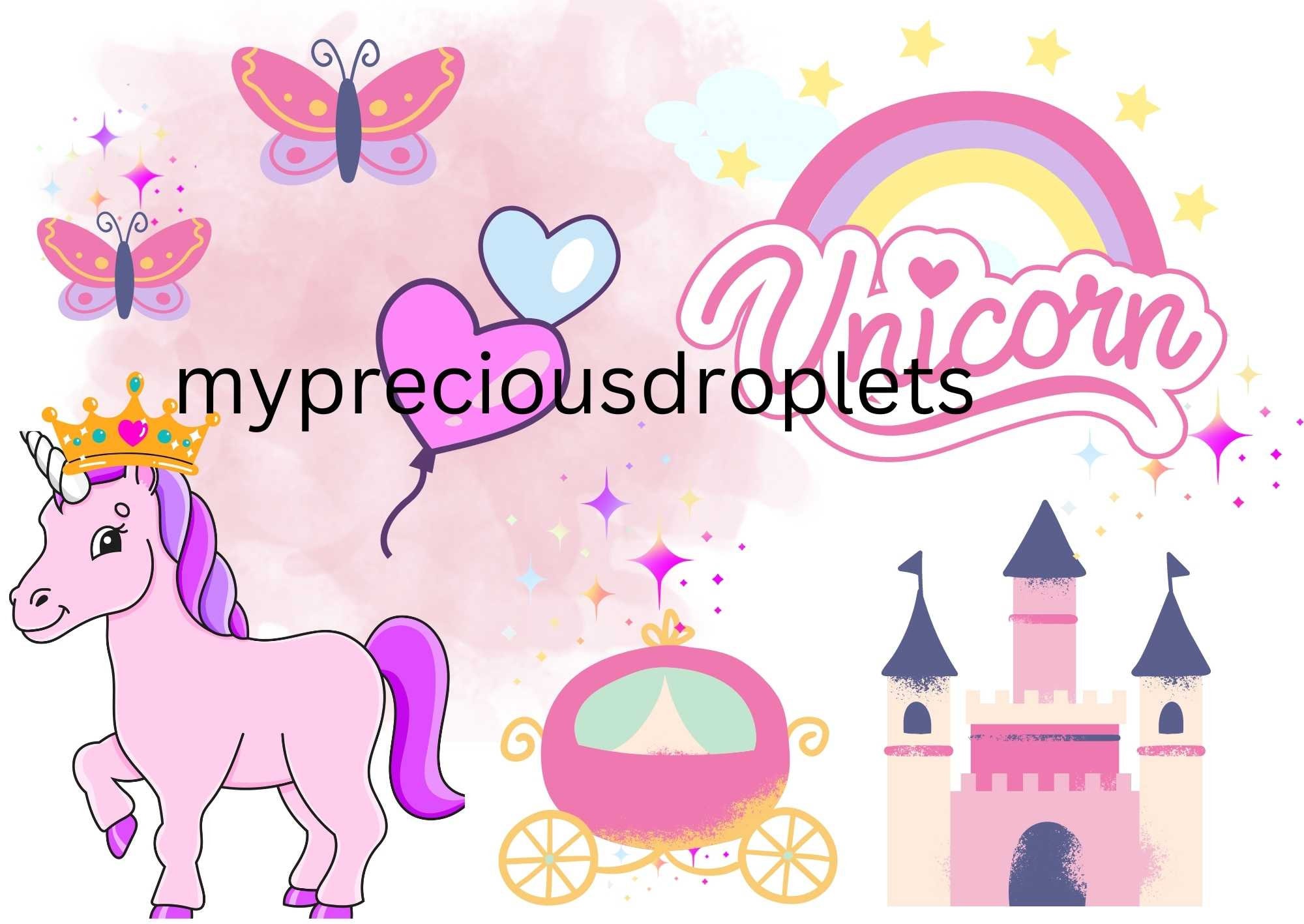 Unicorn With Castle PNG Clipart Instant Digital Download for Zipper ...