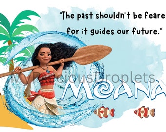 Moana PNG Clipart Instant Digital Download For Zipper Bags And Pencil Case 24 cm X 17 cm