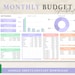 Monthly Budget Spreadsheet for Google Sheets, Financial Planner, Budget Planner, Track Expenses, Bills, Savings, Debt, Budget Template 