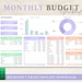 Monthly Budget Spreadsheet for Excel, Budget Planner, Budget Tracker, Track Expenses, Bills, Savings, Debt, Budget Template, Pastel