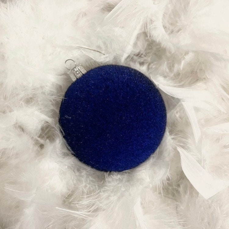 6pcs Dark Blue Christmas Tree Ornaments Bauble Etsy