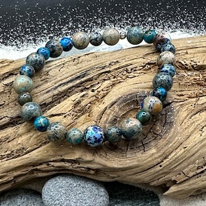 Sea Sediment Jasper, Calm Seas bracelet. Healing/Energy Gemstone Jewelry