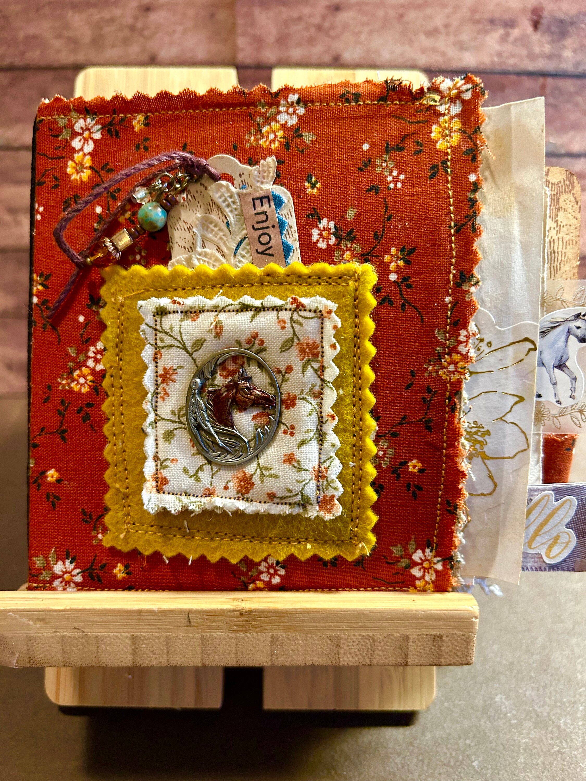 Junk Journal, Horse Themed, Mini, Travelers Notebook, Vintage, Unique