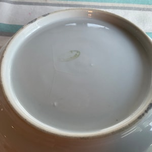 Antique Porcelain Round Serving Bowl Pink Rose Floral Made in Germany