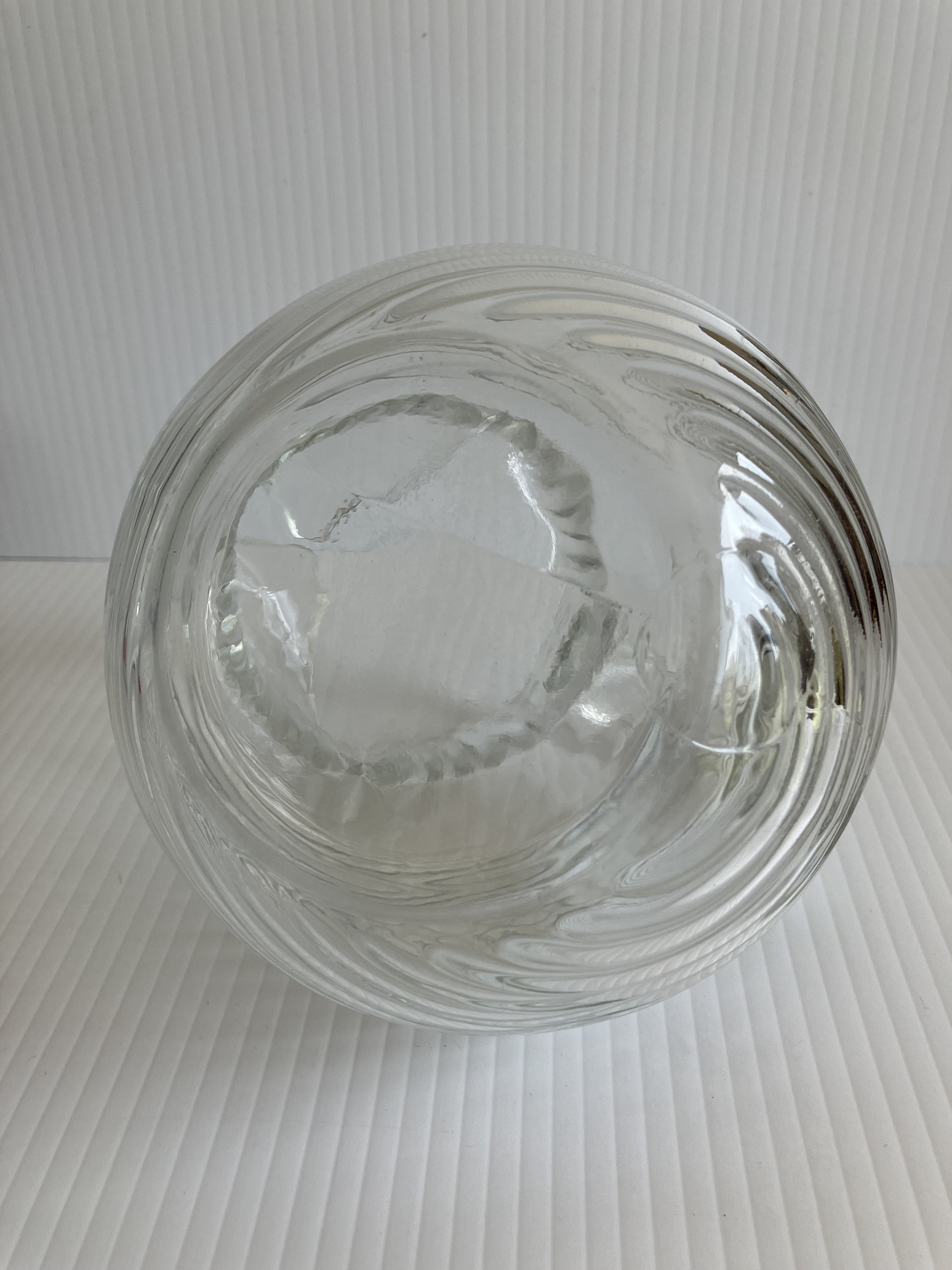 Vintage 1935 Anchor Hocking Manhattan Pattern Small Clear Glass Carafe ...