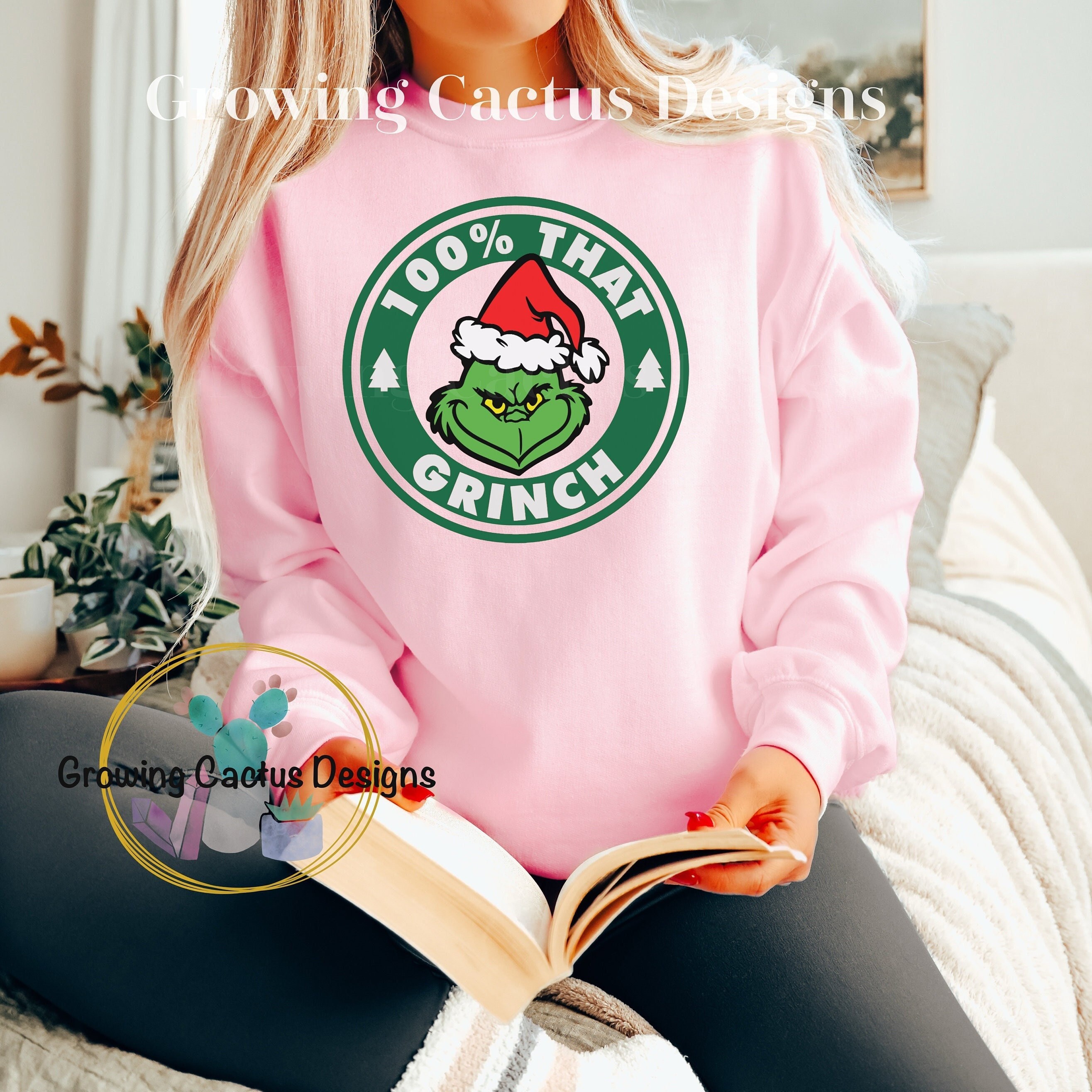 Grinch 100% That Grinch Sweater, Starbucks Grinch Sweatshirt, Cute Ugly  Sweater, Christmas Grinch Sweatshirt, the Grinch Sweatshirt - Etsy
