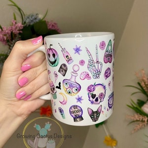 Nu Goth Witchy Pastel Goth Aesthetic Creepy Cute Bat Coffee Mug