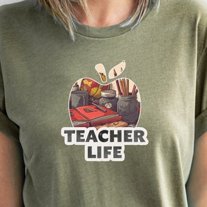 Teacher Life Shirt, Elementary Teacher, Gift For Teacher, New Teacher Gift, Teacher Appreciation, Education Shirt, Back to School, First Day