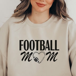 Custom Football Mom Sweatshirt, Football Mom Shirt, Football Shirt Gift, Gameday Sweatshirt, Personalized Football Mom, High School Football