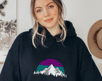 Mountains, Take A Hike, Camping T Shirt, Hiking T Shirt, Explore T Shirt, Hiking Sweatshirt, Hiking Hoodies, Retro Sunset, Retro Mountain