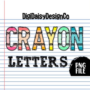 Crayon Doodle Letters Alphabet PNG, Hand Drawn Upper Case + Numbers, Alphabet Digital Download, School Supplies Font, Back to School Doodles