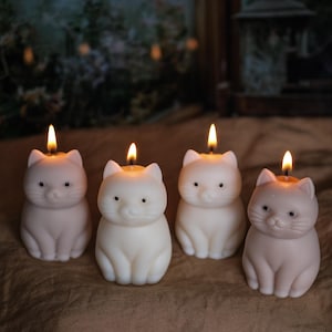 Cat Candle | Soy Wax Cat Candle | Handmade Soy Wax Kitty Candle | Cat Lover Gift | Kitten Decoration | Cat Lover Gift Idea | Shaped Candle