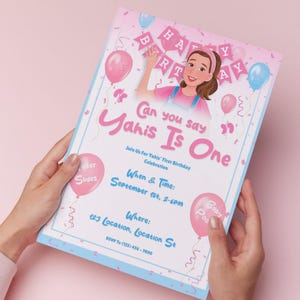Ms. Rachel Birthday Invitation Digital Template *CUSTOMIZABLE*