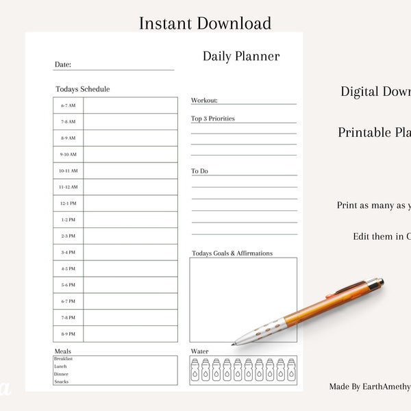 adhd homework checklist ADHD Daily Planner | ADHD Planner Adult | Daily Checklist | Productivity Planner | ADHD Digital Planner