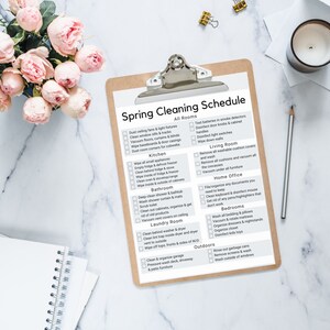 Editable Spring Cleaning Checklist Spring Cleaning Schedule | Etsy