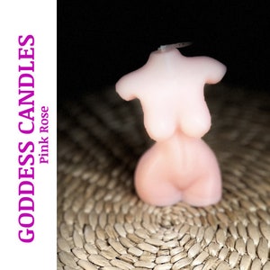 Goddess Candle w Rose Quartz Gem
