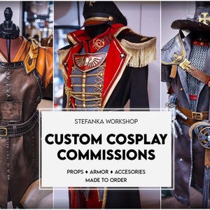 Commissioni di costumi cosplay personalizzati: oggetti di scena, armi, armature, stampa 3D, accessori, costumi completi realizzati su ordinazione, cucito - APERTO PER IL 2026