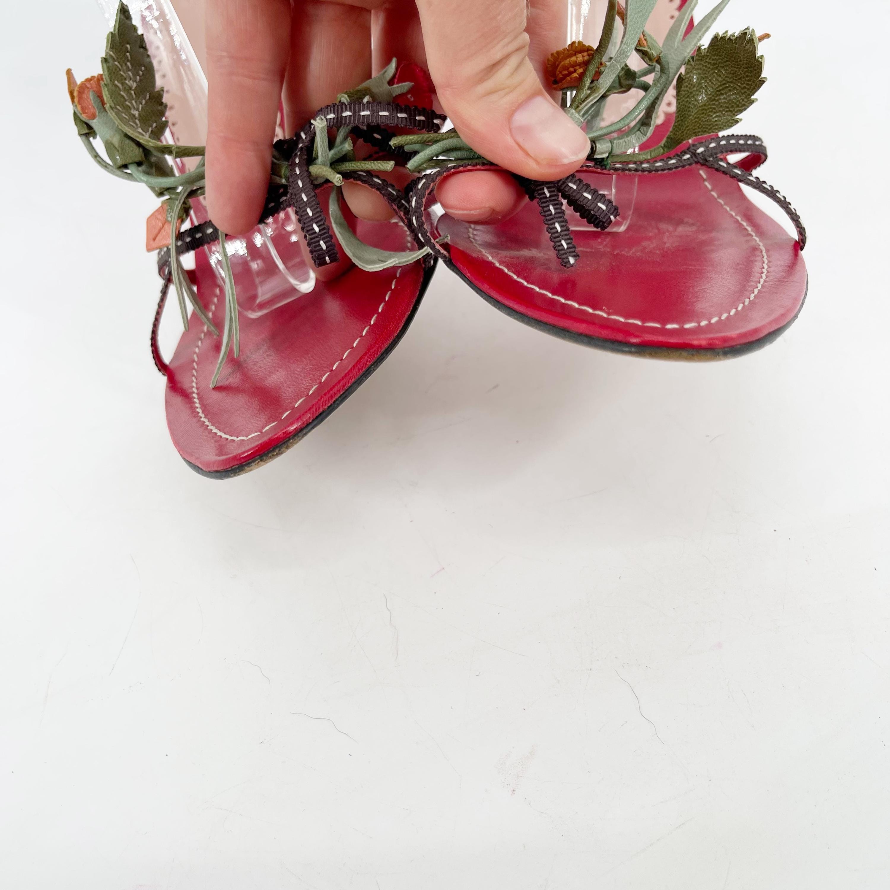 靴 Vintage Prada Bouquet Sandals 36 Vintage Prada Bouquet Sandals 36 - メルカリ