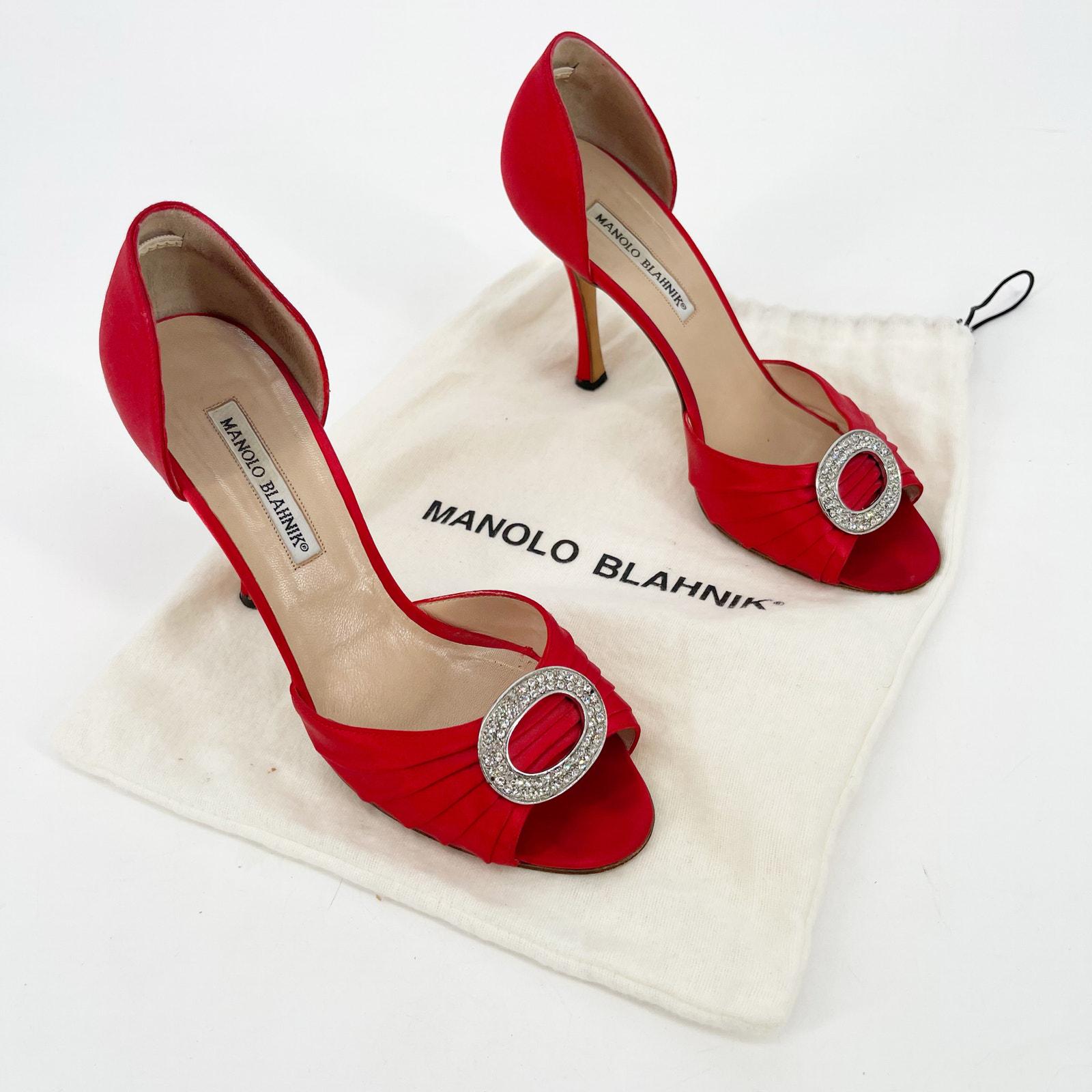 Manolo Blahnik Leonard Mule Heels 38