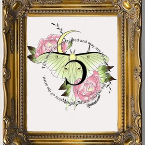 Luna Moth Tattoo Art Design