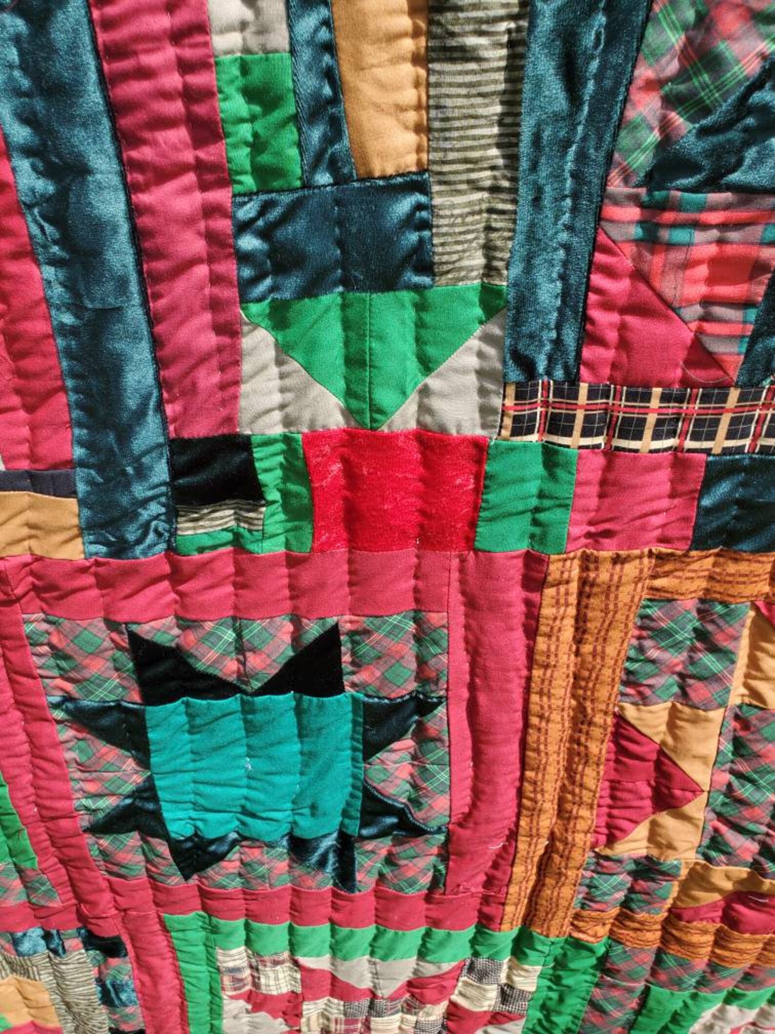 Handsewn Quilt Cotton Quilt Quilted Tapestry Gee's Bend Etsy