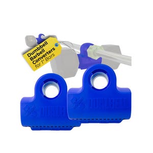 DUALBELL Pair Dumbbell Converters - Connect Dumbbells to 1” diameter bar as weight plates, Barbell Adapters for Home Gym Strength Training