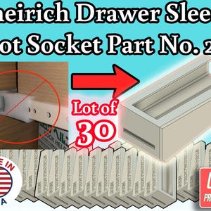 Scheirich キャビネット引き出しガイドソケット/ブーツ プラスチック交換部品 No. 230 PPW092 アフターマーケット品 | 30個入り | 15個の引き出しを修理