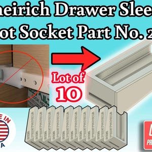 Scheirich Cabinet Drawer Guide Socket / Boot Plastic