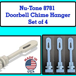 Nutone A-8781 Hanger Bracket for Doorbell Chime Bell Tube | A8781 | LB42 | 1958B [Set of 4]