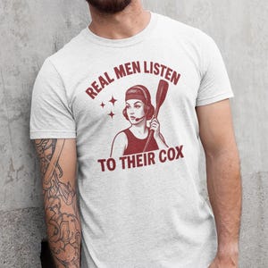 Real Men Listen to Their Cox Shirt | Coxswain Gift | Rowing Humor Tee | Crew Team Shirt | Rowing Coach Gift | Cox Appreciation | Free Speed