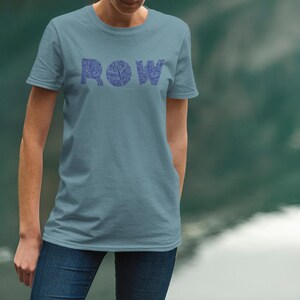 ROW Water Swirl Rowing T-Shirt Teal | Water Texture Rower Tee | Crew Gift | Rowing Coach Shirt | Regatta Apparel | Crew Gift | Free Speed