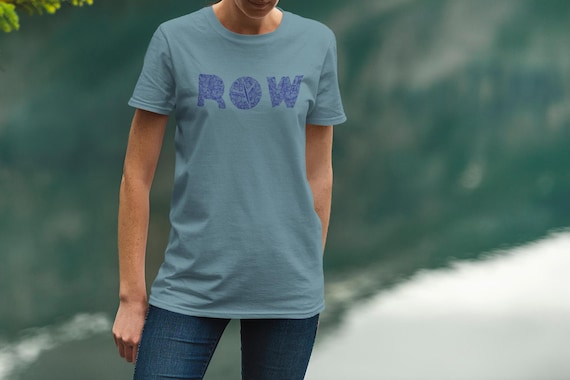 ROW Water Swirl Rowing T-Shirt Teal | Water Texture Rower Tee | Crew Gift | Rowing Coach Shirt | Regatta Apparel | Crew Gift | Free Speed
