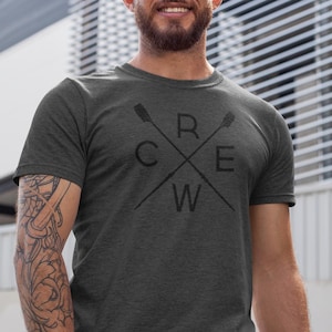 Crew Cross Design T-Shirt | Minimalist Rowing Tee | Crew Team Gift | Rower Shirt | Rowing Coach Gift | Subtle Crew Apparel | Free Speed
