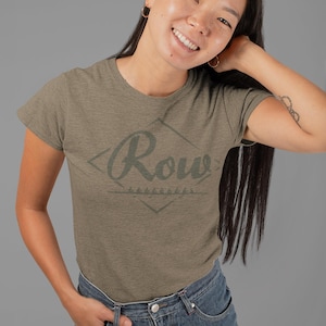 Row Script Rowing T-Shirt | Vintage Rower Tee | Crew Team Gift | Rowing Coach Shirt | Regatta Apparel | Rowing Team Tee | Crew | Free Speed