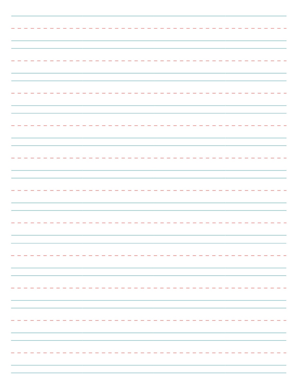 Blank Handwriting Sheet for Children - Etsy