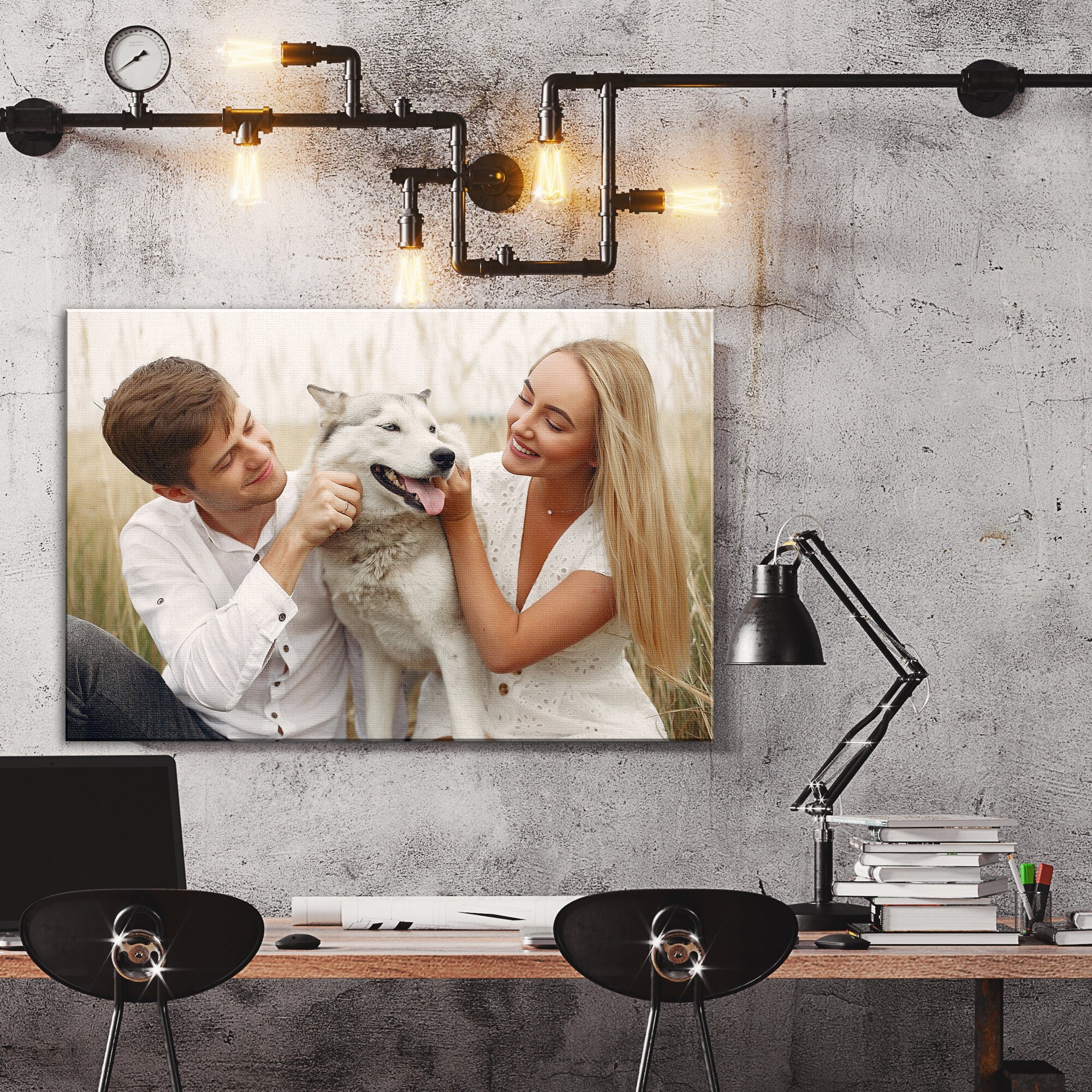 Photo d'animal de Compagnie sur Toile Portrait Personnalisé Chien Chat Lapin Animal Perte d'animaux