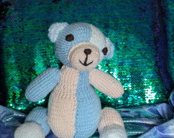 Transgender Flag Hand Knitted Bear