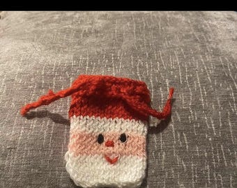 Hand knitted mini gift bags