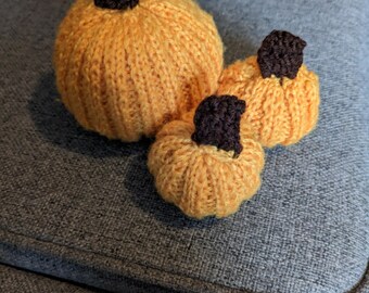 HAND KNITTED PUMPKINS
