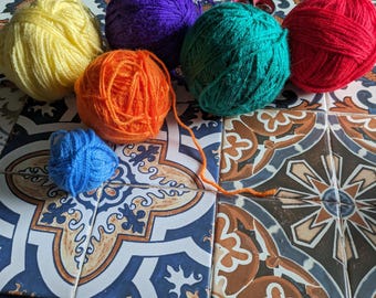 Hand knitted hearts