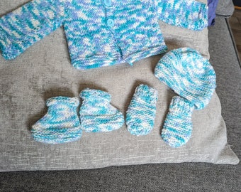 Hand Knitted baby set.