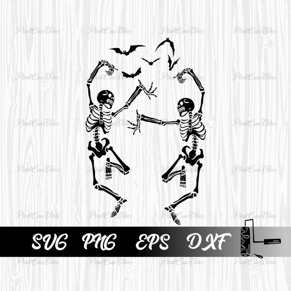 Dancing skeletons SVG, Halloween svg,Skeleton funny dance SVG, Skeleton SVG, Halloween svg, Cricut Files Svg,Png,Eps,Dxf, Silhouette cameo,