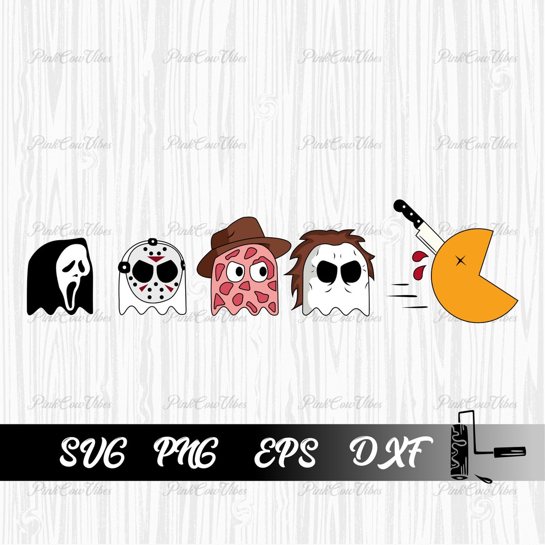 Halloween Character SVG Horror Character Pac Man SVG Cute - Etsy