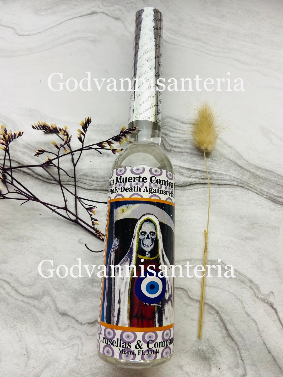 Contra Colonge Holy Death Against Harm Cologne/ Colonia Santa Muerte Contra Daños - Etsy