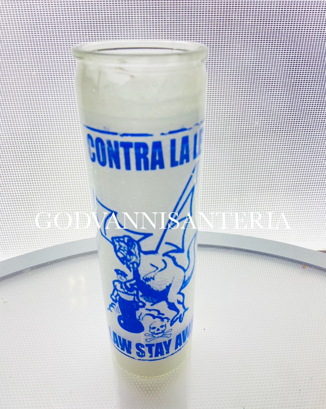 Law Stay Away Candle/contra La Ley Vela Etsy